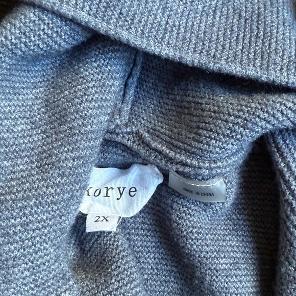 Gray long Korye Hooded Cardigan size 2X (C19) - Picture 3 of 7